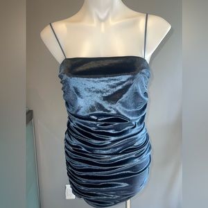 Lucy in the Sky ruched velvet mini dress